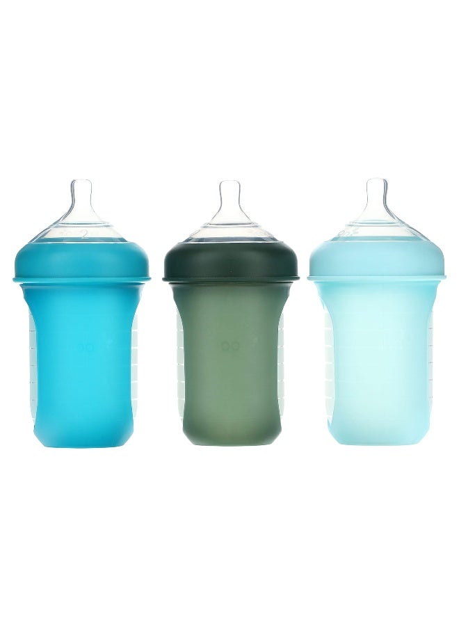 BOON Boon, Nursh, Silicone Pouch Bottle, 3m+, Medium, 3 Bottles, 8 oz (236 ml) Each - Image 3