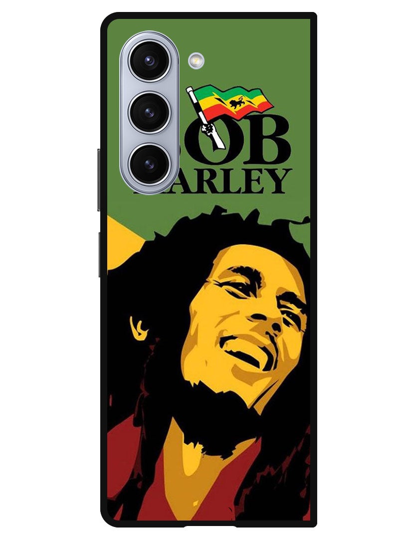 Theodor Protective Case Anti Scratch Shock Proof Bumper Cover For Samsung Galaxy Z Fold 5 Bob Marley - Image 1
