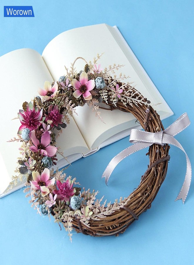 Worown 4 Pcs (8 & 12 Inch) Natural Grapevine Wreaths, Vine Branch Wreath, Rattan Wreath for DIY Christmas Craft, Front Door Wall Hanging, Wedding and Party Decors - Image 4