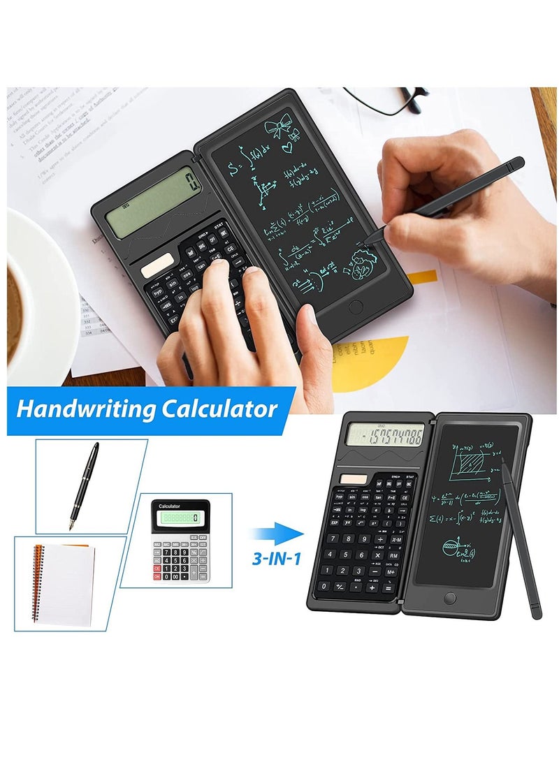 Scientific Calculator 10 Digit LCD Desktop Solar Foldable Calculator with Writing Tablet and Battery School and College Offices - Image 5