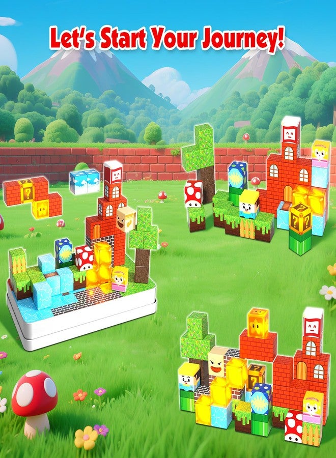 Goody King 45pcs Travel Toys Magnetic Blocks with Metal Box, Light up Magnetic Blocks, Educational STEM Toys for Kids 3 4 5 6 7 8 9 10, Travel Construction Play Set, Christmas Birthday Gifts - Image 5