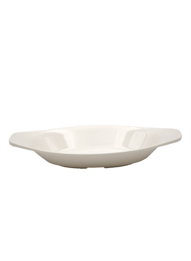 IDEAL PACK Melamine Oval Serving Tray – 8 Inch Durable Food Tray for Snacks, Appetizers, Desserts & Side Dishes – Break-Resistant Tray for Home, Restaurant & Cafeteria Use  - Image 2