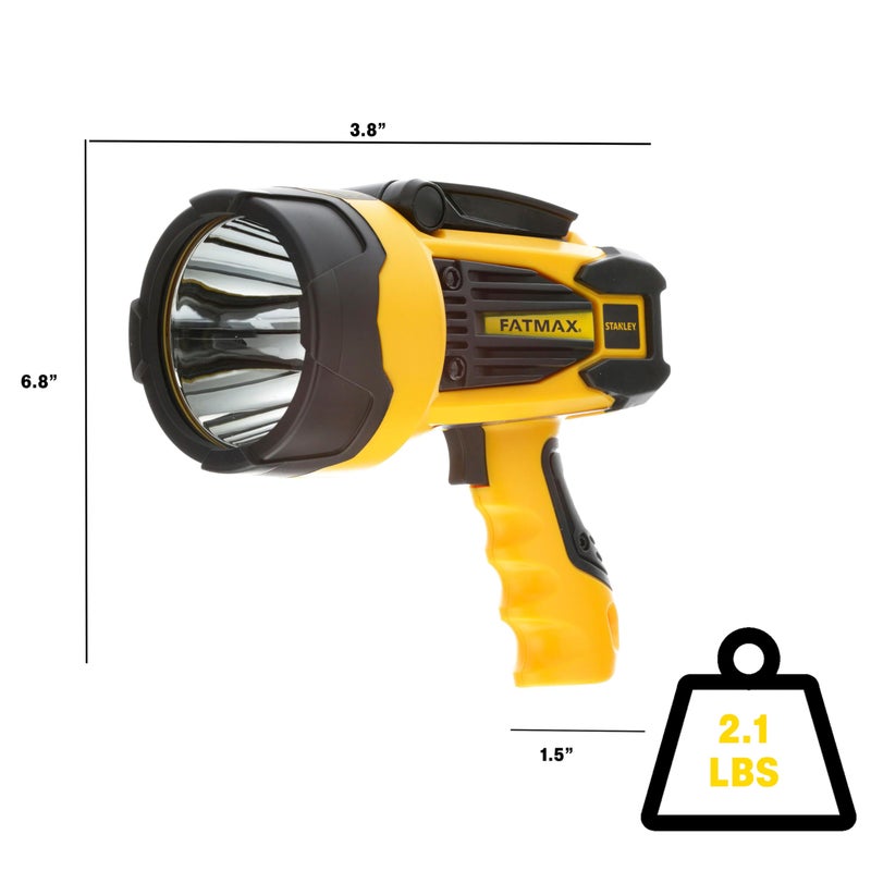 STANLEY FATMAX SL10LEDS Rechargeable 2200 Lumen Lithium Ion Ultra Bright LED Spotlight Flashlight with USB Power Charger - Image 2