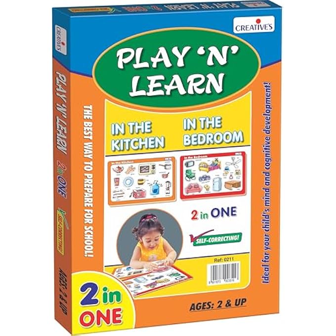 CREATIVE EDUCATIONAL AIDS P. LTD. PLAY ‘N’ LEARN 2 IN 1-IN THE KITCHEN & IN THE BEDROOM - Image 1