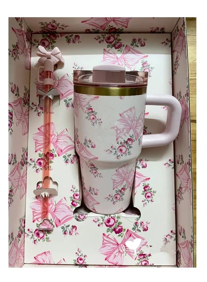 ستانلي كوب Quencher H2.0 Flow State المصنوع من الفولاذ المقاوم للصدأ والمعزول بالتفريغ مع غطاء وقشة للماء والشاي المثلج أو القهوة والعصائر وغيرها، سعة 20 أونصة - Image 4