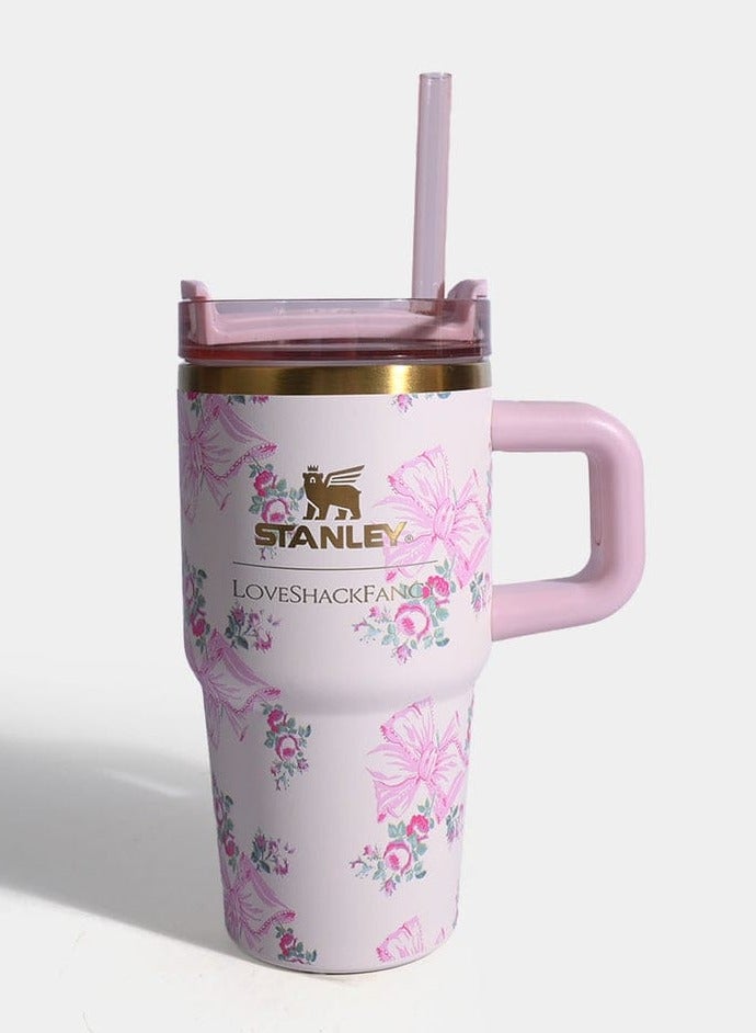 ستانلي كوب Quencher H2.0 Flow State المصنوع من الفولاذ المقاوم للصدأ والمعزول بالتفريغ مع غطاء وقشة للماء والشاي المثلج أو القهوة والعصائر وغيرها، سعة 20 أونصة - Image 1