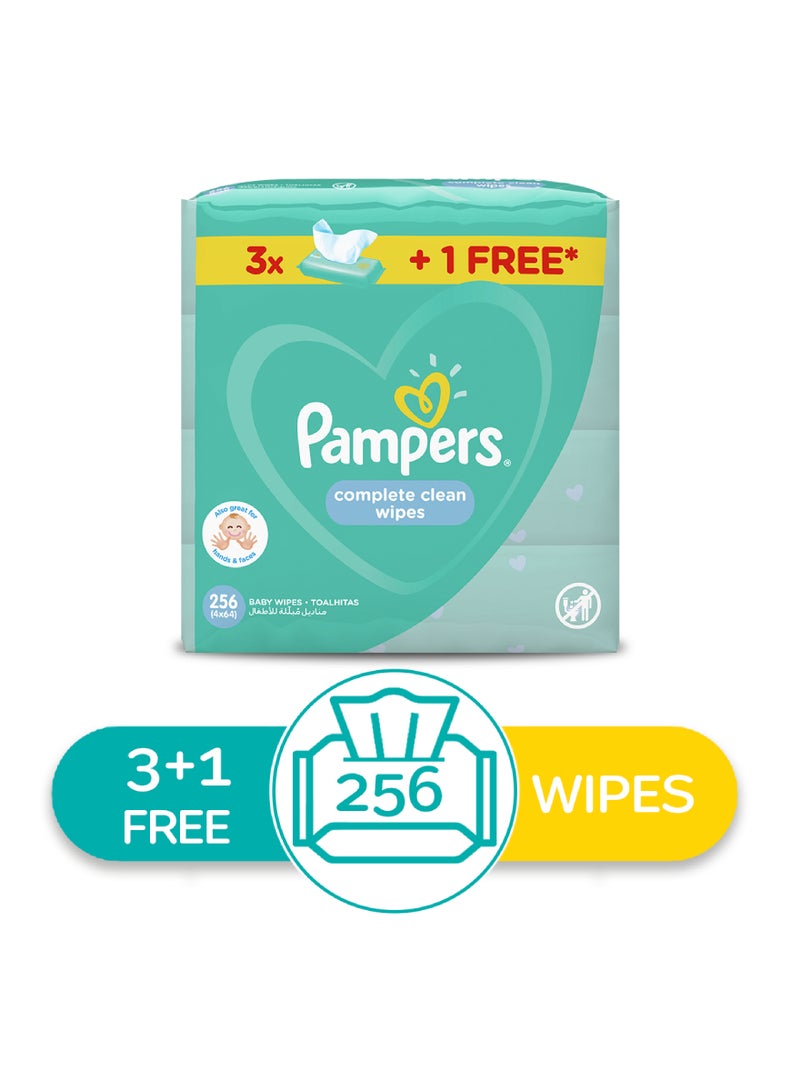 Pampers Wipes Complete Clean - 3 plus 1 free - Image 1