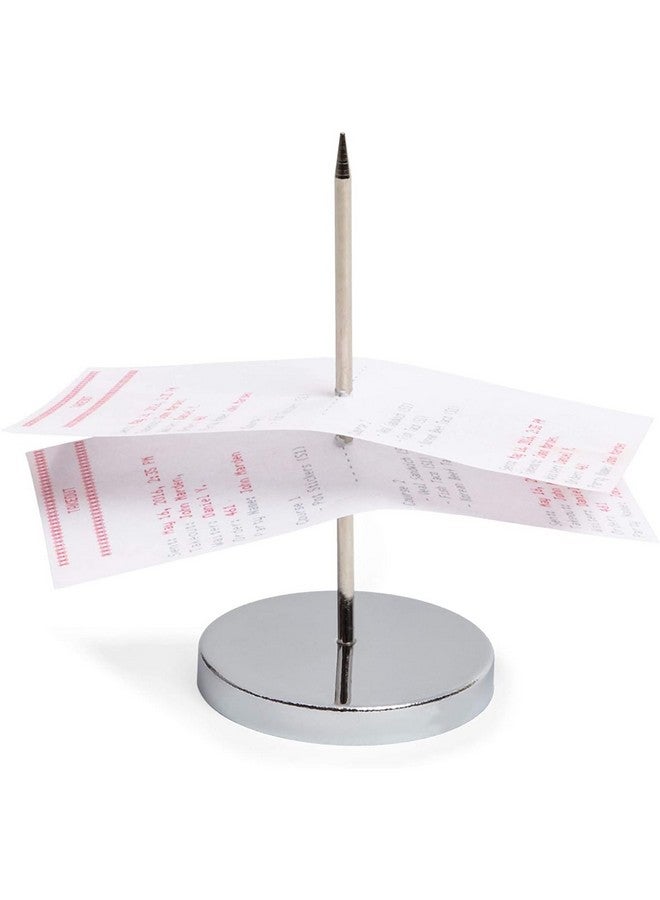 يوفال حامل إيصالات، 6 قطع من أدوات طعن التذاكر من الفولاذ المقاوم للصدأ، عمود فحص إيصالات مدبب لمكتب المطعم والمطبخ، أسود وفضي، 2.75 × 5.5 بوصة - Image 3