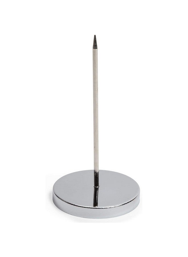 يوفال حامل إيصالات، 6 قطع من أدوات طعن التذاكر من الفولاذ المقاوم للصدأ، عمود فحص إيصالات مدبب لمكتب المطعم والمطبخ، أسود وفضي، 2.75 × 5.5 بوصة - Image 2