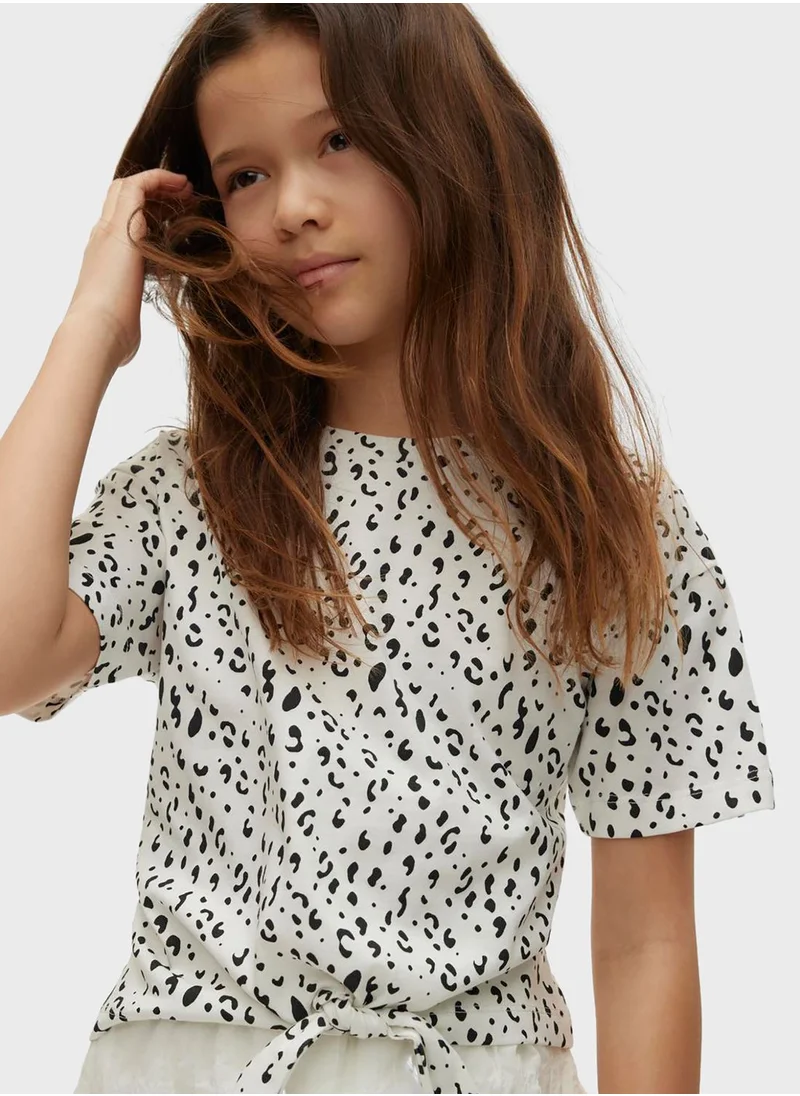 Vero Moda Girl Printed Knot Top