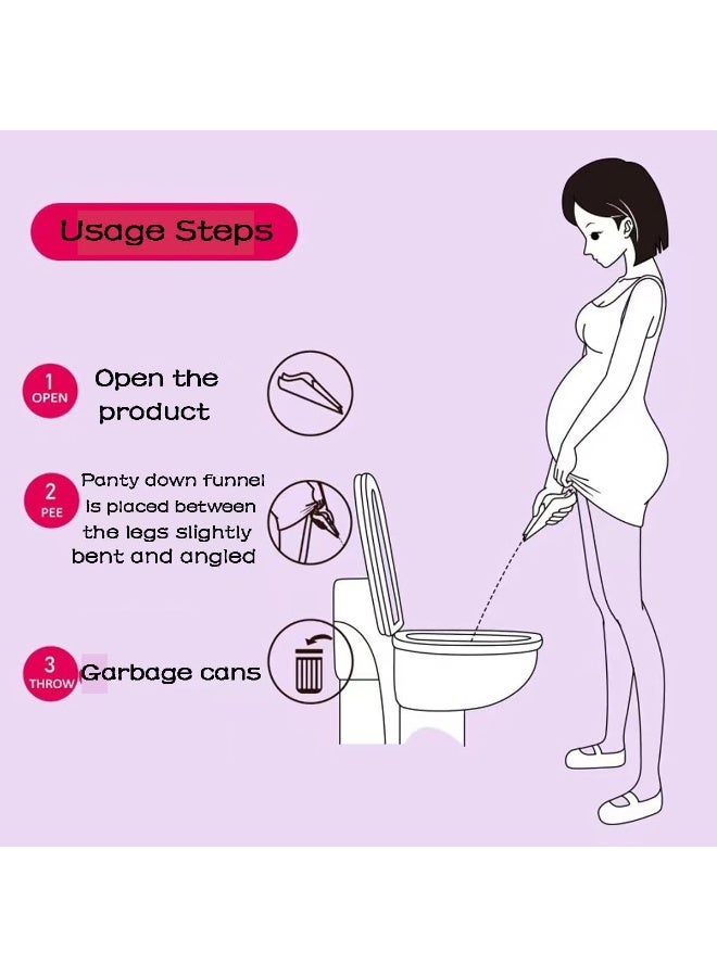 20PC Disposable Pee Funnel for Women, Portable Female Urinal Urination Device, Girl Pee Cup for Standing Up, Pee Funnel for Women Travel, Suitable for Travel, Camping, Hiking, Festivals, and Parties - Image 4