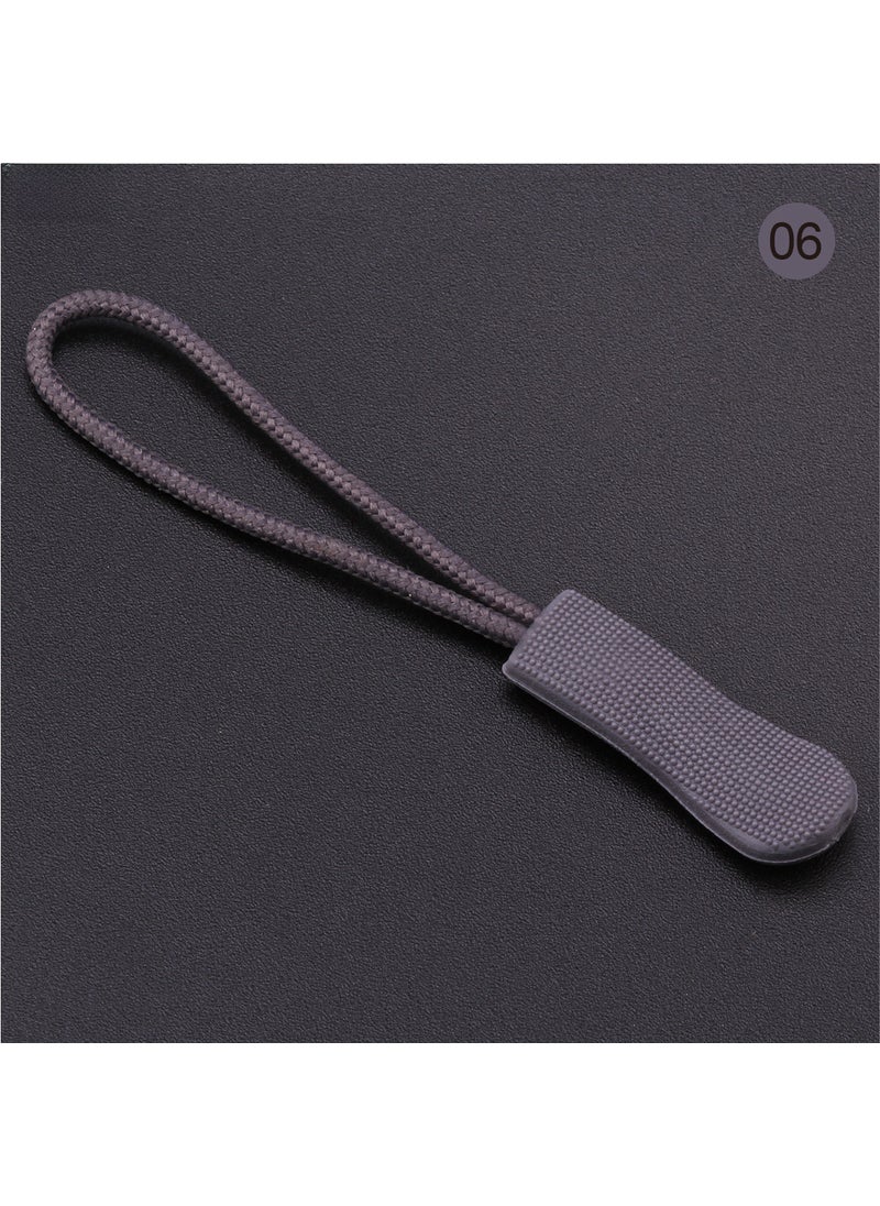 Generic TPU Zipper Pulls Cord Zip Tags for Bags 06# Silver Gray 
