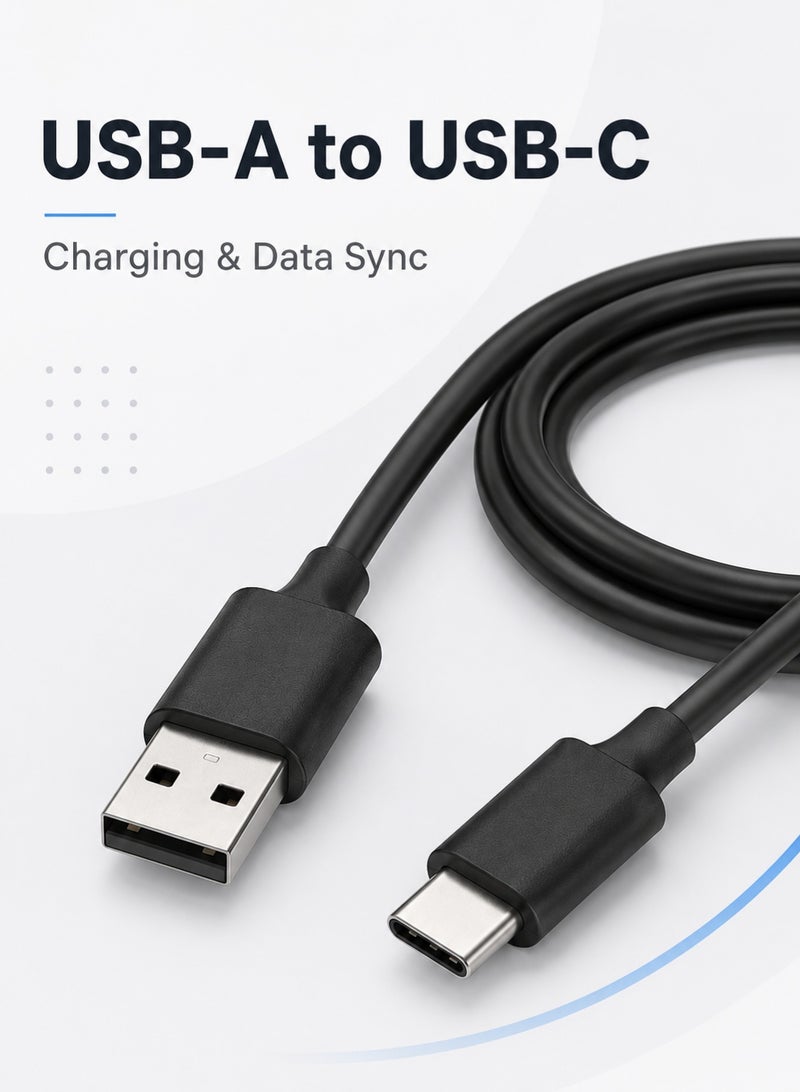 MaxGuard USB-A to USB-C Charging Cable | Type-C Fast Charging & Data Sync Cable for Smartphones, Tablets, Power Banks, Earbuds & USB-C Devices - Image 2