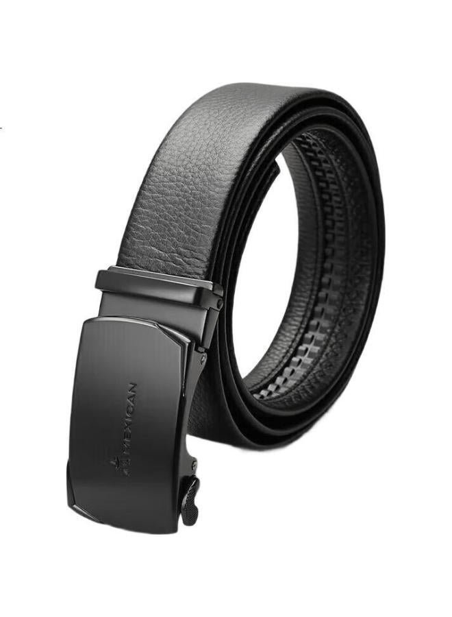 Scarecrow Men'S Leather Belt With Automatic Buckle, Genuine Top-Grain Cowhide Waist Belt, High-End Gift Box, Qixi Valentine'S Day Gift For Boyfriend - Image 2