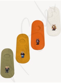 Mono Socks 4 Pack Teddy Bear Invisible Sneaker Socks 