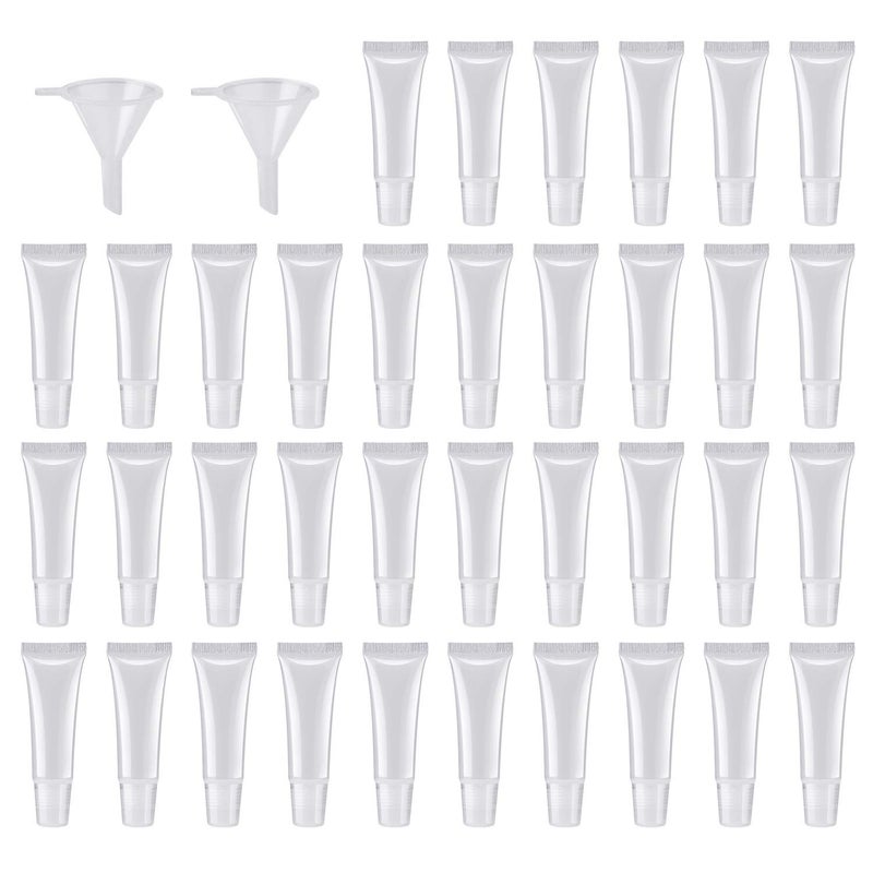 HRLORKC 40pcs 10ml Empty Tubes Lip Gloss Containers for Lip Gloss, Balm, Cosmetic - Image 1