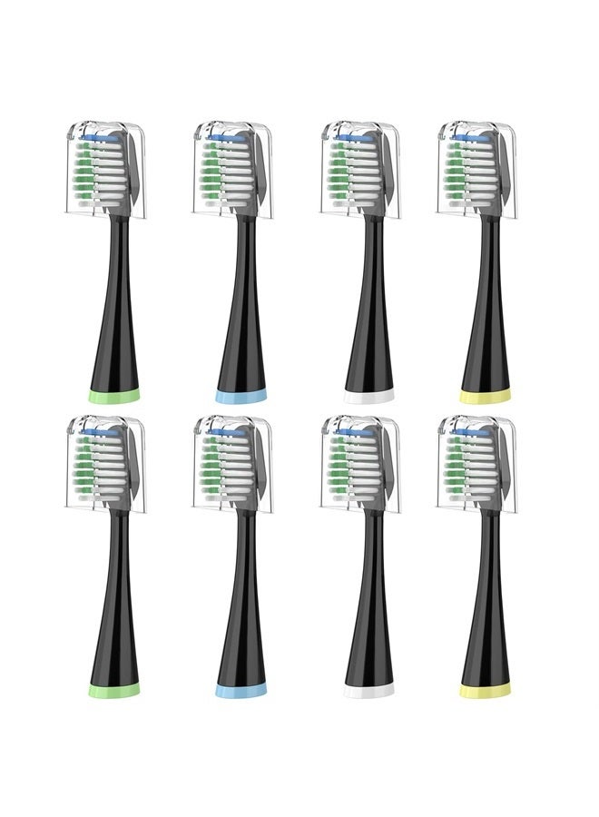 Fregum Replacement Toothbrush Heads for Water Pik Complete Care 5.0/9.0 (CC-01/WP-862), with Covers, 8 Count, Black  - Image 1