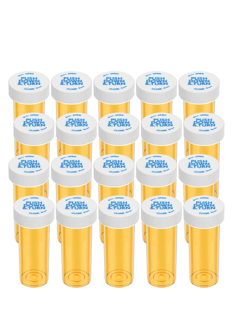 Cobest Empty Plastic Medicine Pill Bottles with Child Resistant Caps, 6 Dram Small Prescription Medicine Containers, Travel Pill Vials, Durable Waterproof Clear Pill Case Organizers (20 Pack) - Image 1