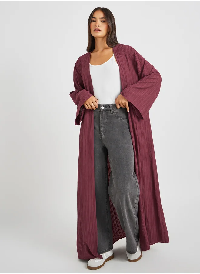 ستايلي Textured Regular Fit Maxi Length Kimono