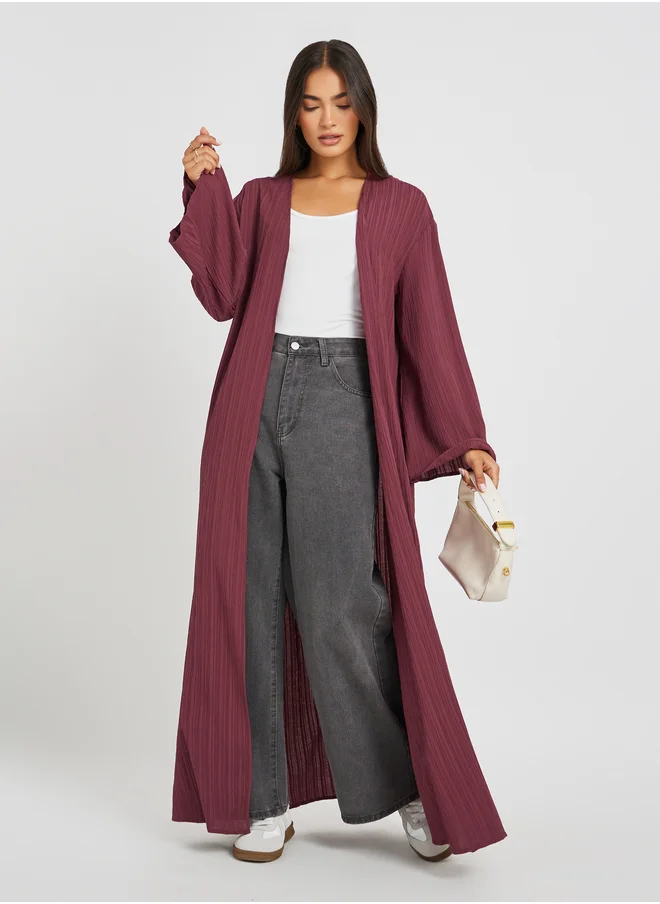 ستايلي Textured Regular Fit Maxi Length Kimono