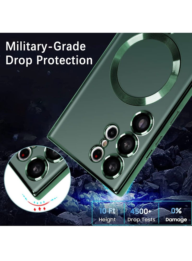 BORTONY Galaxy S23 Ultra Case Plating Magnetic Case with Screen Protector Magnetic Cover Clear Body Slim Fit Shockproof Magsafe for Samsung Galaxy S23 Ultra Cover 6.8 inch - Image 4