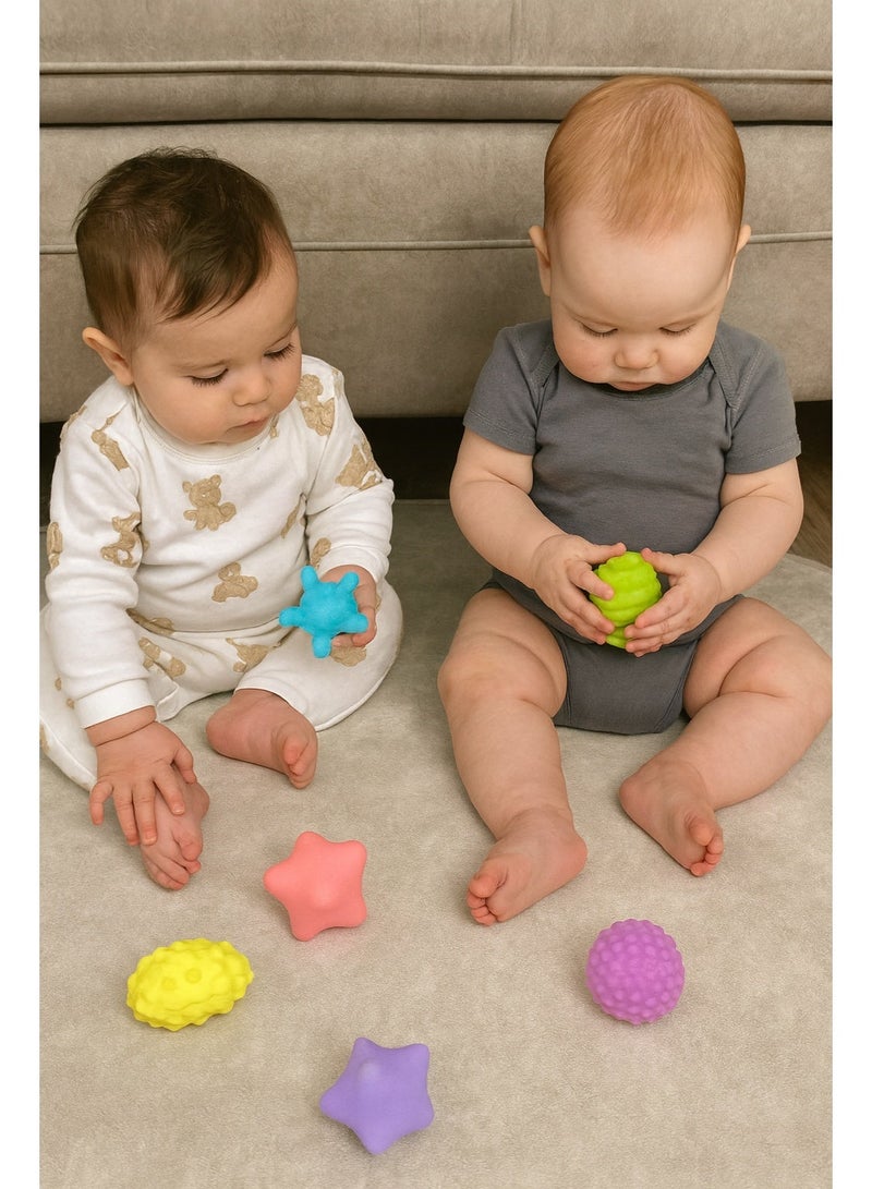 Touch Ball Sensory Toy Set – 6 Textured Balls & Shapes for Babies (18m+) - Image 2