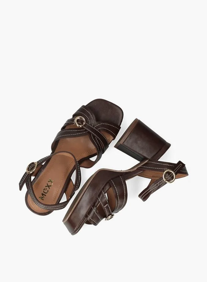 MEXX BROWN Women Tobie Nicky Block Heel Sandals for Women | Best Price UAE