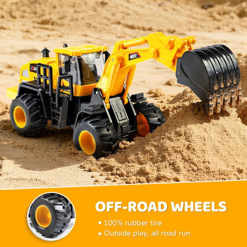 Beestech Construction Truck Toys for 3 4 5 6 7 8 Years Old Boys, Truck Vehicles Sand Sandbox Beach Toys, Excavator Forklift Bulldozer Friction Powered - Image 4