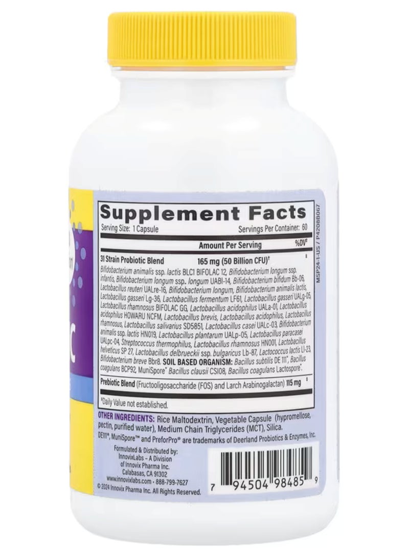 إنوفيكس لابس البروبيوتيك، 50 مليار، 60 كبسولة - Image 2