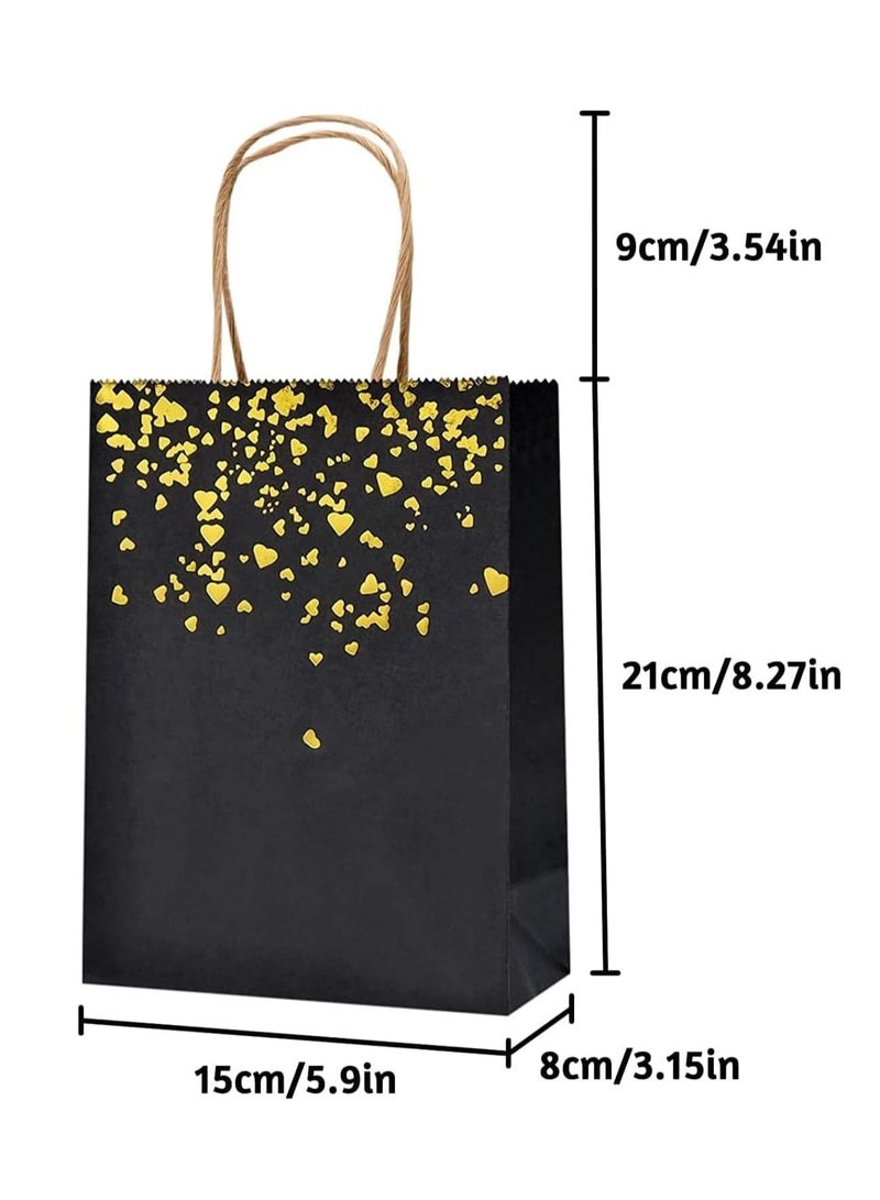 Excefore Paper Gift Bags 24 Pcs, Kraft Paper Bags Party Favor Bags with Handles for Kids Birthday, Baby Shower, Crafts, Wedding, Party Supplies, Size 21x15x8 cm - Image 2