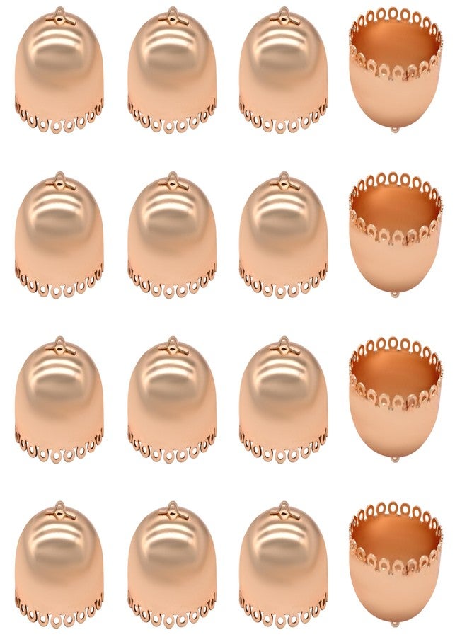 SATRA TRADERS تجار ساترا | الحجم: 30 مم 06 قطعة Jhumki العرقية | روزجولد - Image 2