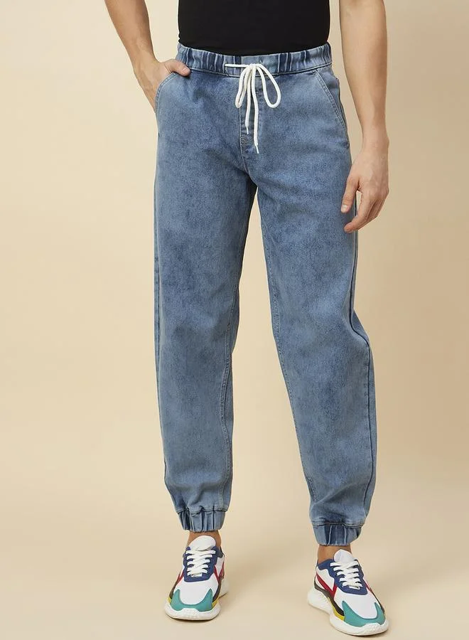 HIGH STAR HIGH STAR Mid Rise Washed Jogger Jeans