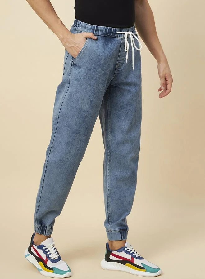 HIGH STAR HIGH STAR Mid Rise Washed Jogger Jeans