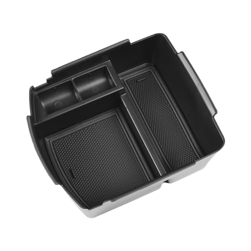 HGWEI Center Console Tray Organizer Compatible with Kia Seltos 2020 2021 2022 2023 2024 2025 2026 Accessories, Middle Armrest Insert Container ABS Secondary Storage Box, Black - Image 4