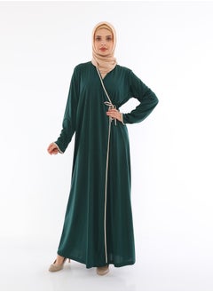 Elanesa  Dark Green Side Muslim Dress  - Image 1