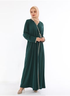Elanesa  Dark Green Side Muslim Dress  - Image 2
