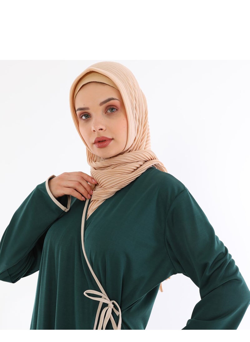 Elanesa  Dark Green Side Muslim Dress  - Image 4
