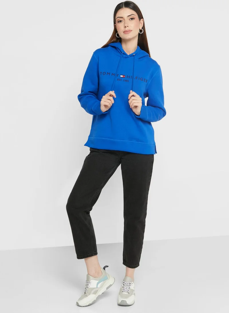 TOMMY HILFIGER Drawstring Detail Printed Hoodie