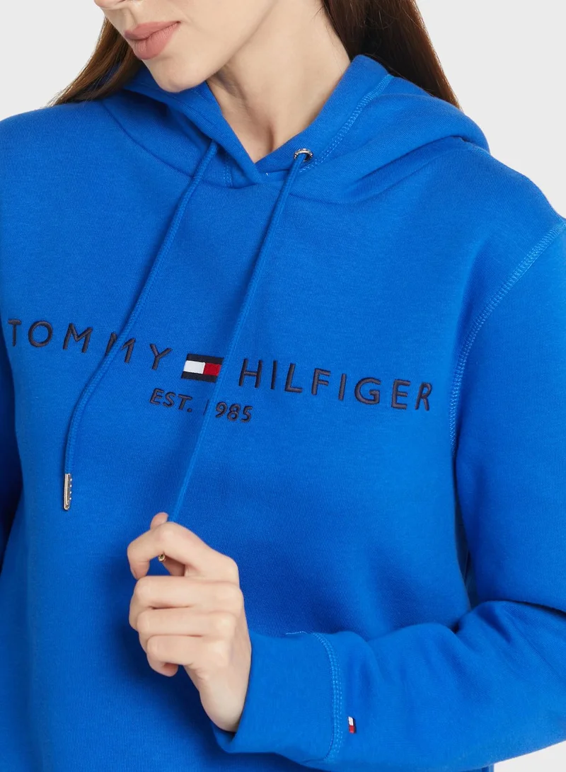 TOMMY HILFIGER Drawstring Detail Printed Hoodie