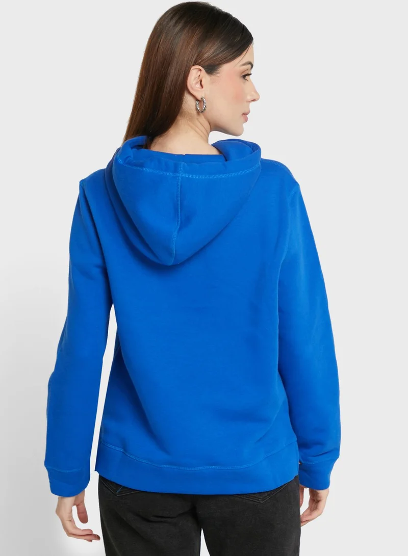 TOMMY HILFIGER Drawstring Detail Printed Hoodie