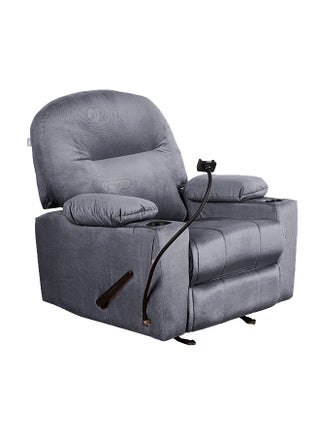 Panda | Velvet  Cinematic Recliner Chair with Phone & Plastic Cups Holder - 100x84x101 cm - Deep Grey - pzsku/Z7E6A6B9DA81F10DC9DC5Z/45/_/1725978274/524dac22-8aa7-42c4-8c69-8ca07f278611