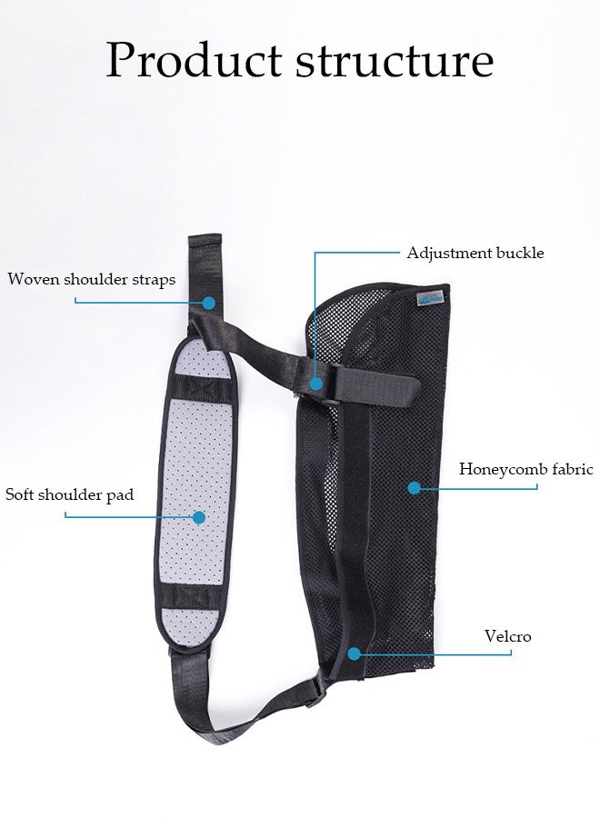 DUNISO Mesh Arm Sling,Adjustable Arm Sling Shoulder Immobilizer,Comfort Breathable Shoulder Injury Medical Sling,for Men Women Rotator Cuff Injury,Left Right Arm,Wrist, Elbow,Clavicle Fracture Post-Surgery - Image 3