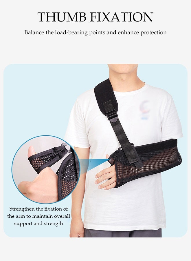 DUNISO Mesh Arm Sling,Adjustable Arm Sling Shoulder Immobilizer,Comfort Breathable Shoulder Injury Medical Sling,for Men Women Rotator Cuff Injury,Left Right Arm,Wrist, Elbow,Clavicle Fracture Post-Surgery - Image 5