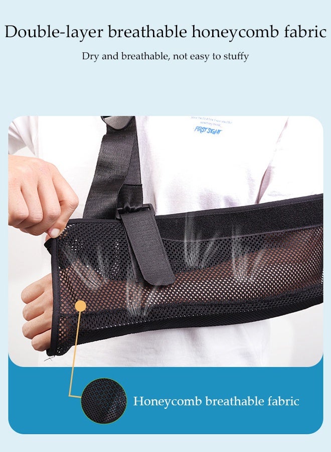 DUNISO Mesh Arm Sling,Adjustable Arm Sling Shoulder Immobilizer,Comfort Breathable Shoulder Injury Medical Sling,for Men Women Rotator Cuff Injury,Left Right Arm,Wrist, Elbow,Clavicle Fracture Post-Surgery - Image 4