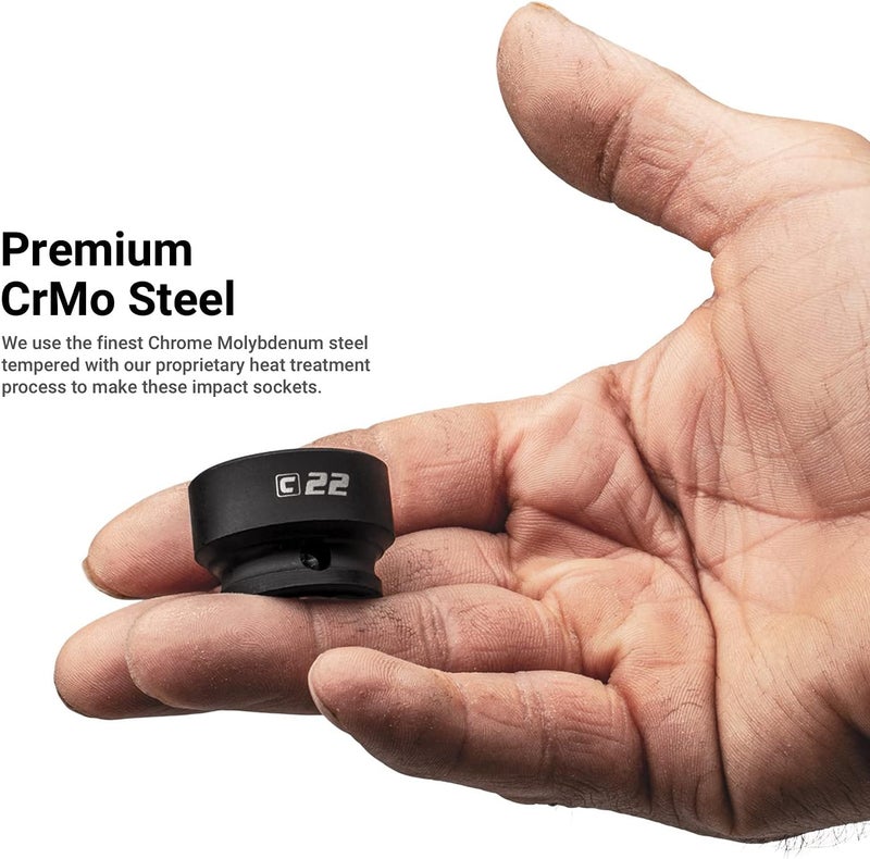 Capri Tools 15/16 in. Stubby Impact Socket, 1/2 in. Drive, 6-Point, SAE (CP55458) - Image 4