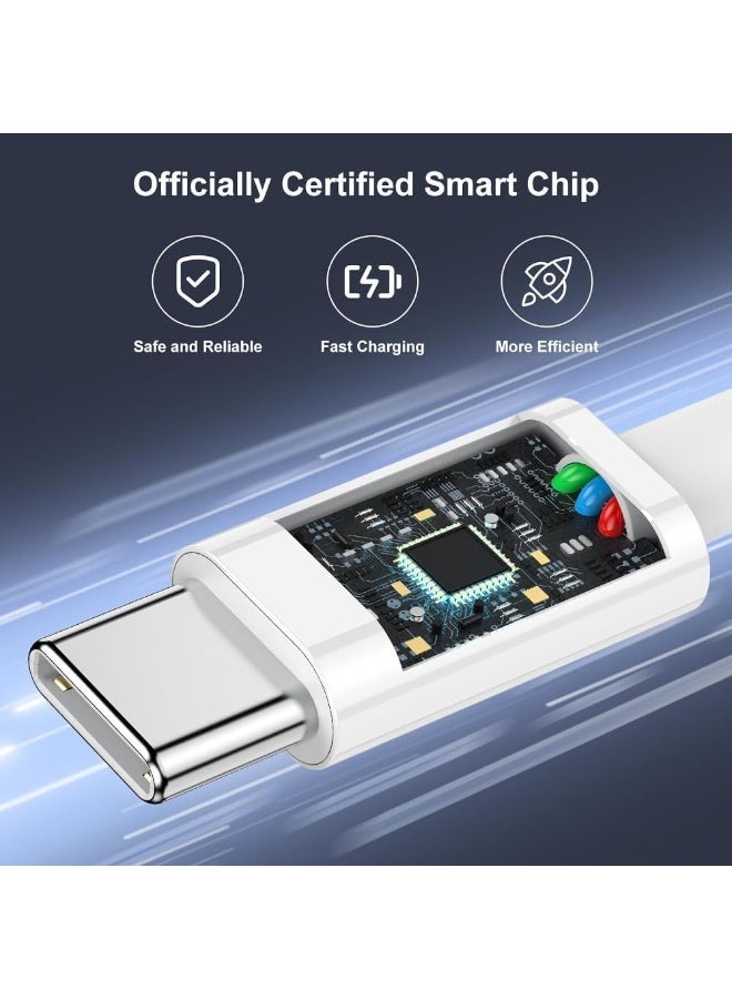 Haing Type-C to Type-C Braided Cable, 3A 60W Fast Charging, Durable Nylon USB-C Cable for Smartphones, Tablets & Laptops – White - Image 5