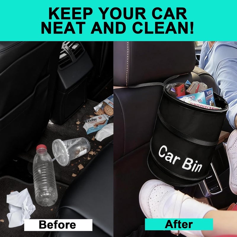 SANTUO Portable Collapsible Car Bin - Water Resistant Trash Bin for Vehicle - Image 3