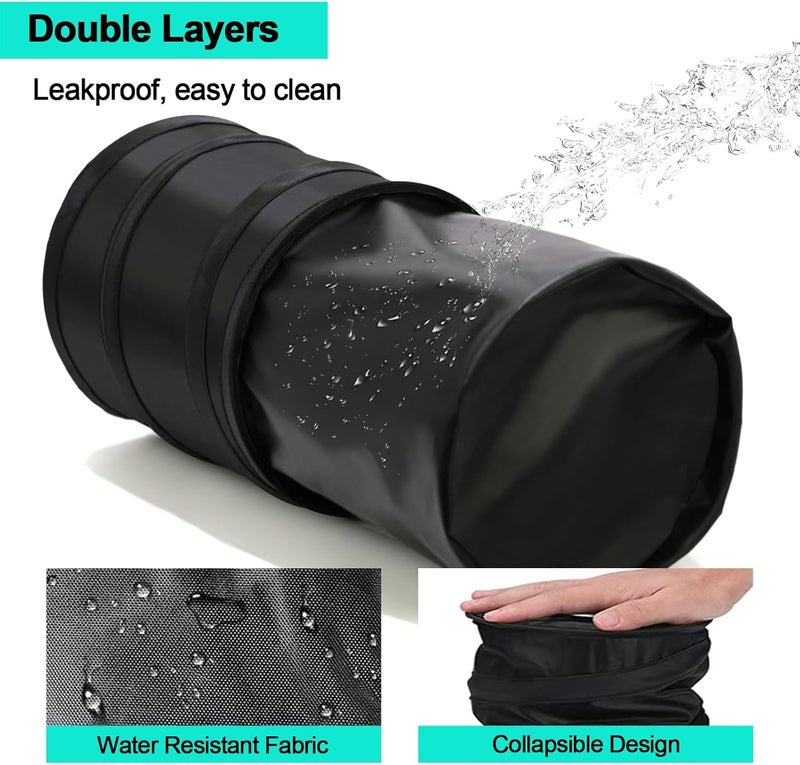 SANTUO Portable Collapsible Car Bin - Water Resistant Trash Bin for Vehicle - Image 4