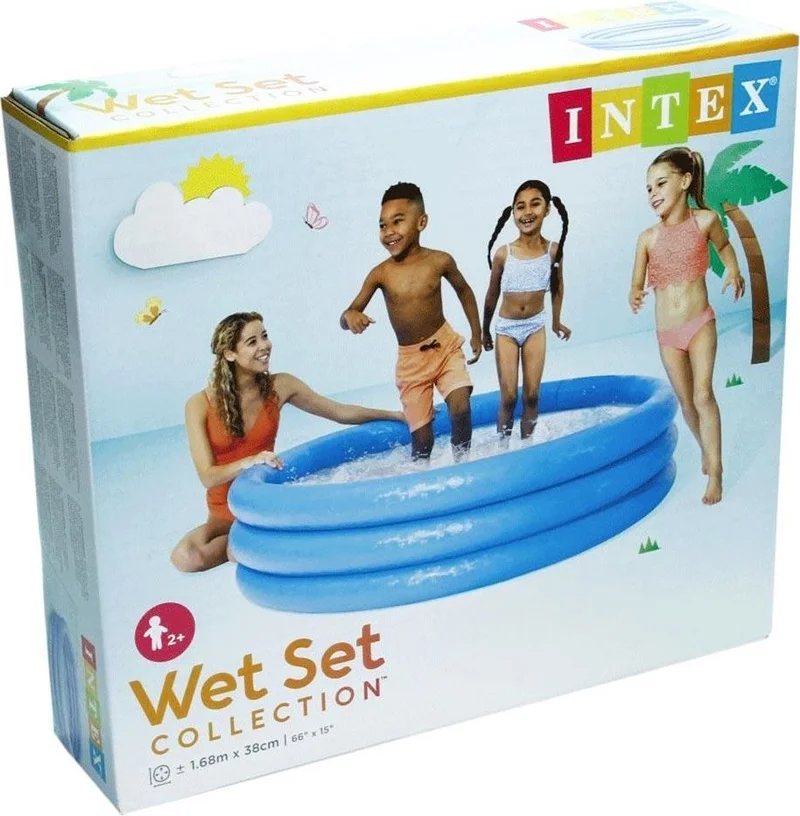 INTEX Crystal Blue Inflatable Children's Pool 168X38 cm Ih 58446