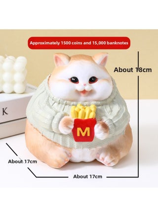 2024 Food Cat Can Enter And Exit Piggy Bank 3-10 Years Old To Cultivate Savings Habits Children's Piggy Bank-Color:Foodie Cat-fries-Size:Large (available For Storage And Retrieval) Piggy Bank - pzsku/Z7E6AA88ACF5CB45642E3Z/45/1745400072/c5978aa8-6909-48eb-8f64-2bb4b226c420